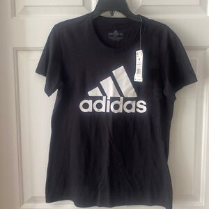 Adidas black and white short sleeve t-shirt Size Medium NWT